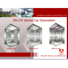 Cabina elevadora con panel lateral de acero inoxidable (SN-CD-146)
